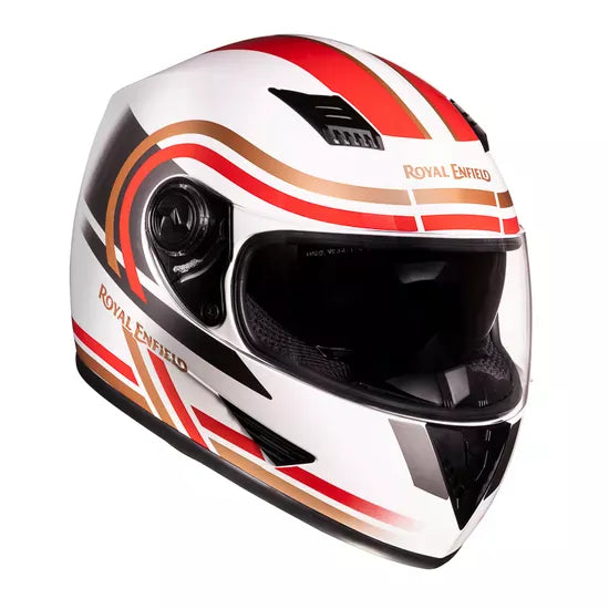RE Stunner Dual Visor Gloss White Helmet