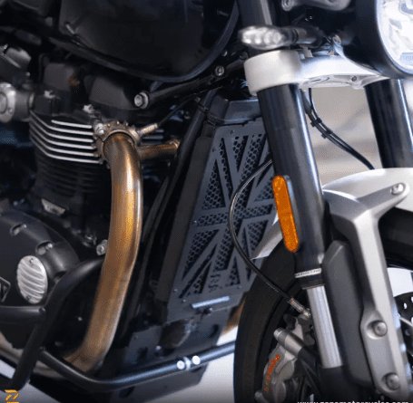 Zana Radiator Guard Uk Flag (Black) Triumph Speed Twin 900 ZP-040