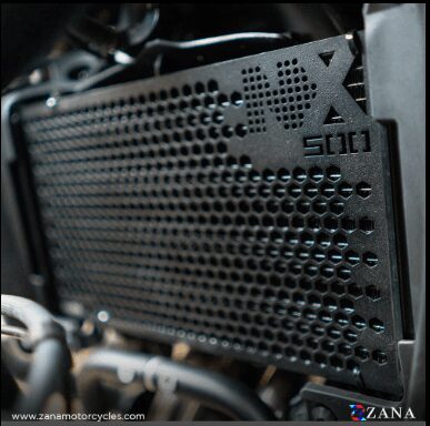 Radiator Guard for Honda NX500 (Honeycomb) - Black