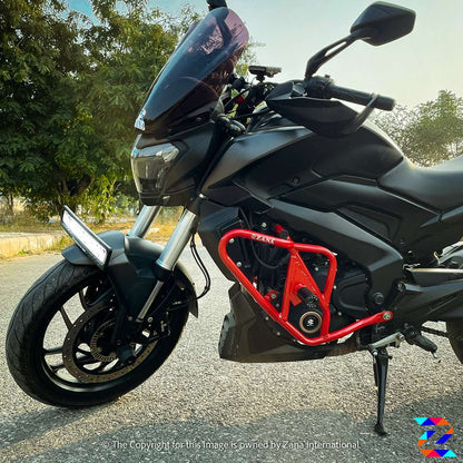 Red Crash Guard with Slider for Dominar 400