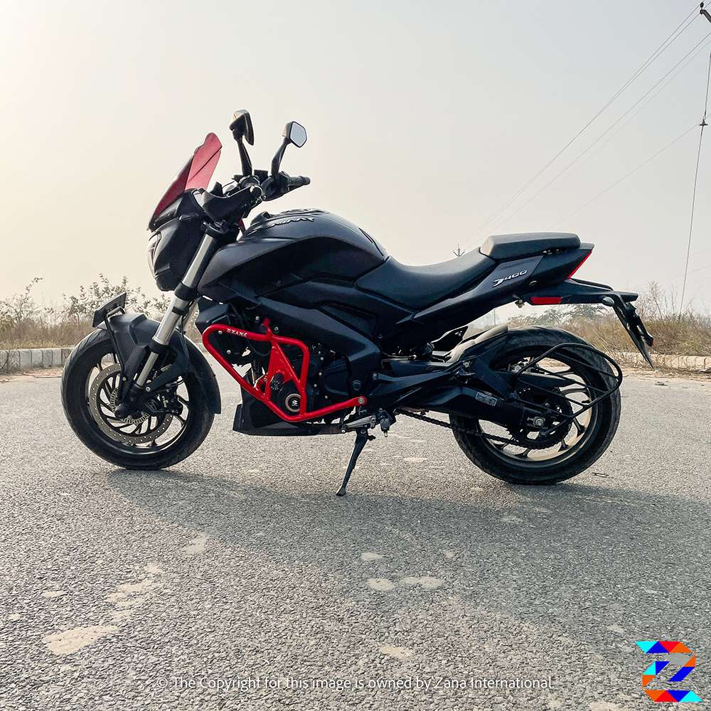 Red Crash Guard with Slider for Dominar 400