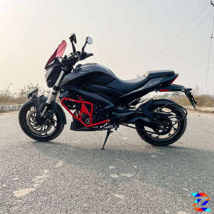 Red Crash Guard with Slider for Dominar 400