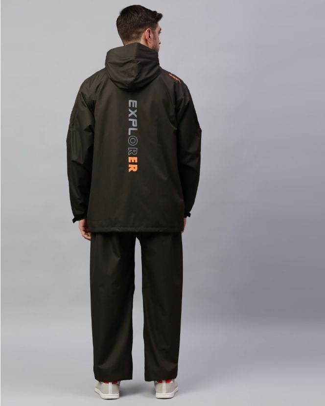 Reversible Olive Color Rainsuit Set for Mens