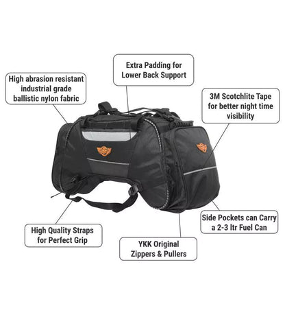 Rhino Mini 50L Tail Bag with Shark 28L Tank Bag