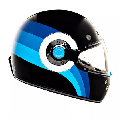 Royal Enfield FF NH44 Lite Gloss Black and Blue Waves