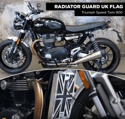 Zana Radiator Guard Uk Flag (silver ) For Triumph Speed Twin 900 ZP-040