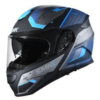 SMK Gullwing Tekker Glossy Blue Black Helmet MA265 Riders Junction 1