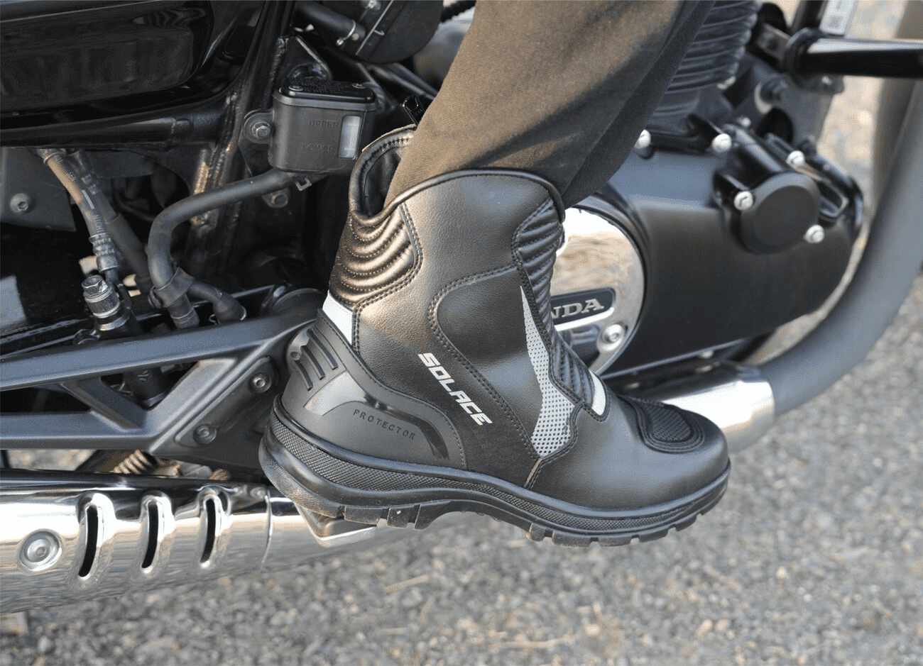 Solace Scout Motorcycle Boots (B.Grey)