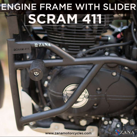 Scram 411 Engine Frame with Slider Black
