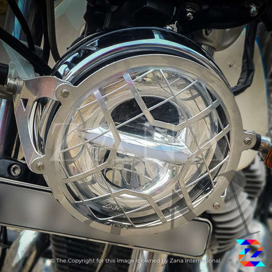 Silver Headlight Grill Type-4A for GT and Interceptor 650