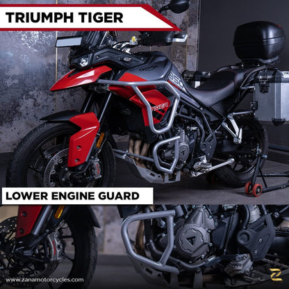 Sliver Lower Engine Guard for Triumph Tiger 850
