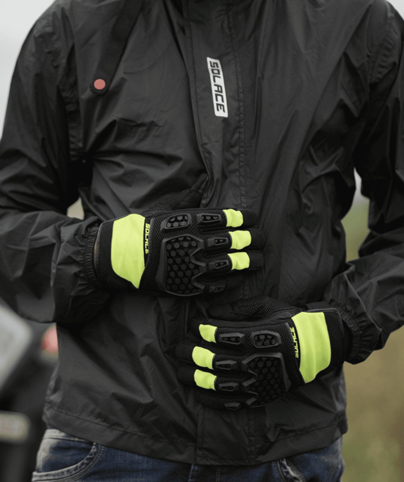 Solace AIRX DUALSPORT CE GLOVES (NEON GREEN )