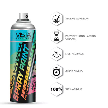 VISTA SPRAY PAINT BLACK MATT 400 ML