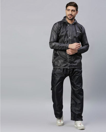 Steel Grey Raincoat for Mens