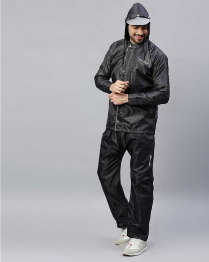 Steel Grey Raincoat for Mens