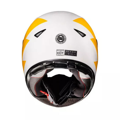 Street Prime Bolt Helmet-White and Yellow
