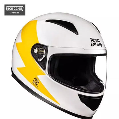 Street Prime Bolt Helmet-White and Yellow