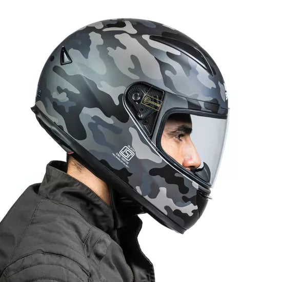 Street Prime Crackling Camo Helmet Charcoal