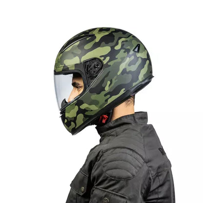 Street Prime Crackling Camo Helmet-Olive