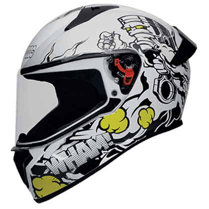 Studds D10 Decor Full-Face White N6 Helmet