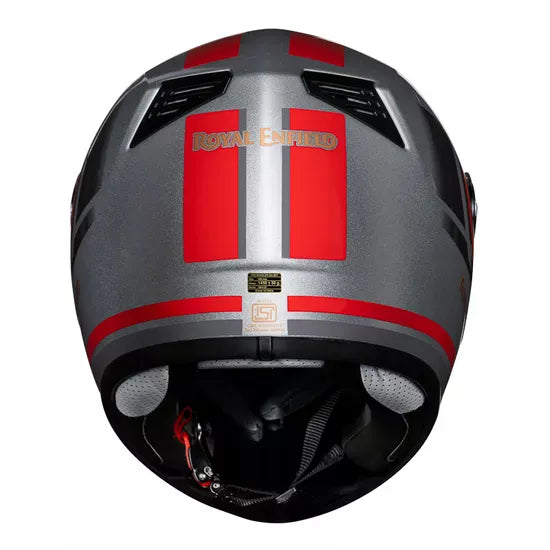 Stunner Dual Visor Gloss Silver Helmet