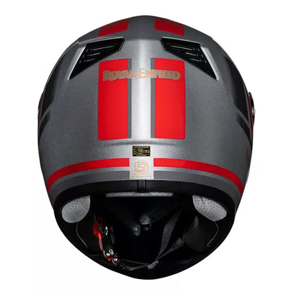 Stunner Dual Visor Gloss Silver Helmet