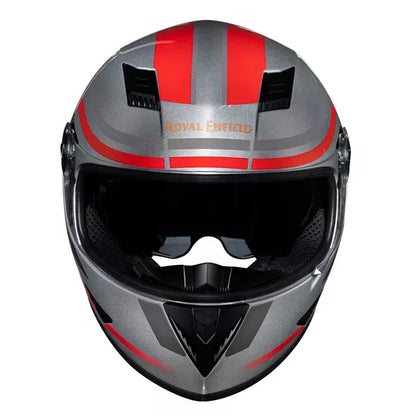 Stunner Dual Visor Gloss Silver Helmet