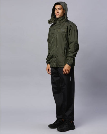 Stylish Olive Color Raincoat Set for Men