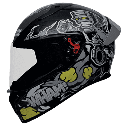Thunder Piston D10 Decor Black N4 Helmet