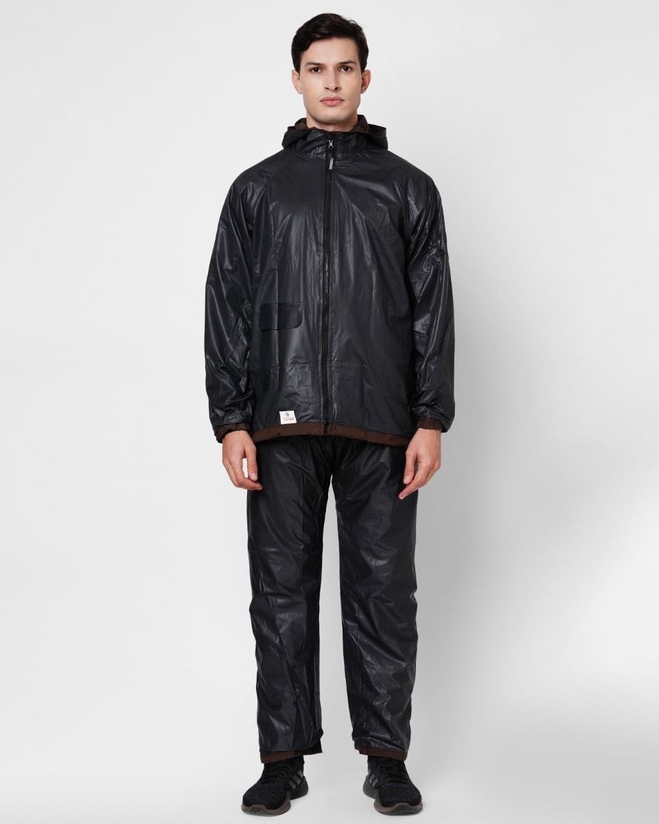 Travelbug Deep Brown Raincoat for Mens