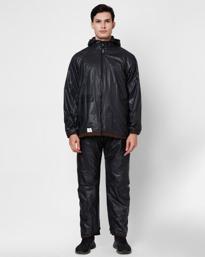 Travelbug Deep Brown Raincoat for Mens