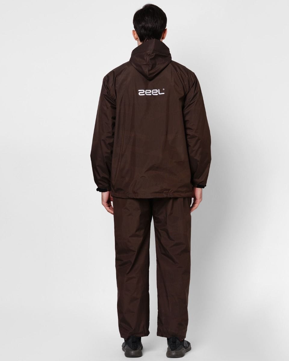 Travelbug Deep Brown Raincoat for Mens