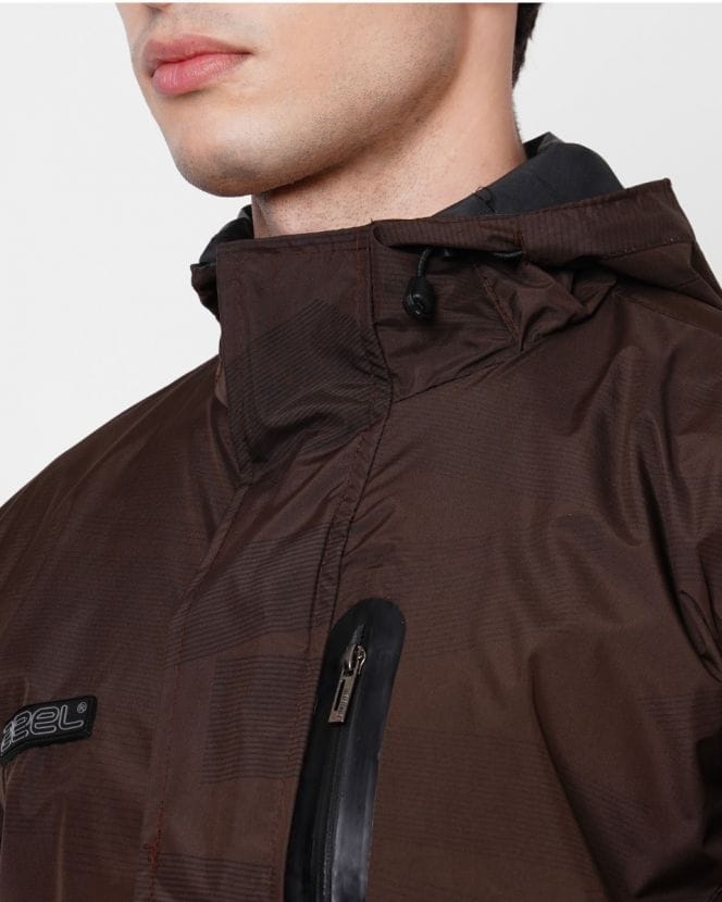 Travelbug Deep Brown Raincoat for Mens