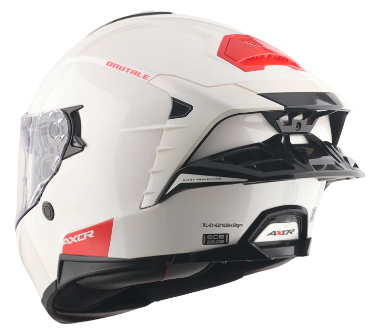 Axor Brutale Solid Colors Dual Spoiler White Helmet