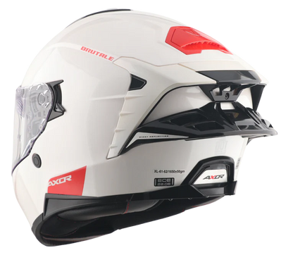 Axor Brutale Solid Colors Dual Spoiler White Helmet