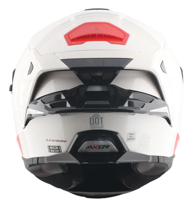 Axor Brutale Solid Colors Dual Spoiler White Helmet