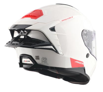 Axor Brutale Solid Colors Dual Spoiler White Helmet