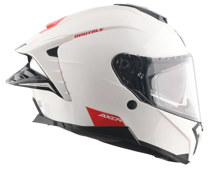 Axor Brutale Solid Colors Dual Spoiler White Helmet
