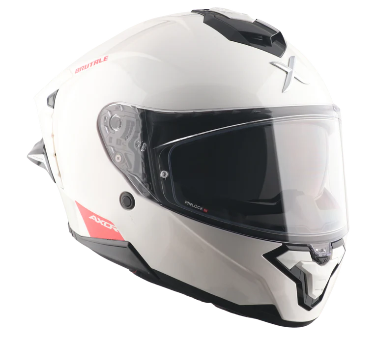 Axor Brutale Solid Colors Dual Spoiler White Helmet