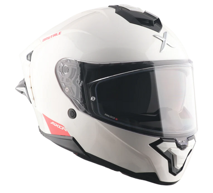 Axor Brutale Solid Colors Dual Spoiler White Helmet