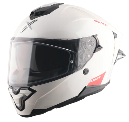 Axor Brutale Solid Colors Dual Spoiler White Helmet