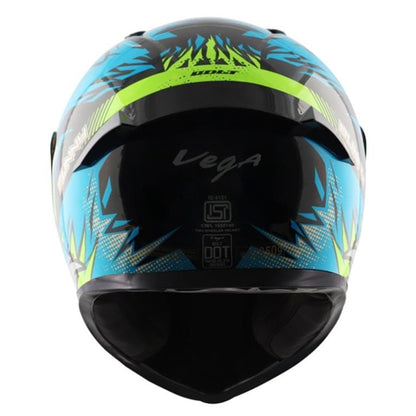 Vega Bolt Bunny Black Neon Blue Helmet Riders Junction 1