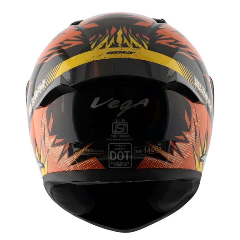 Vega Bolt Bunny Black Orange Helmet Riders Junction 1