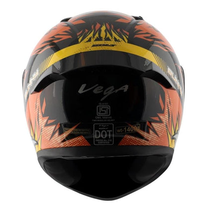 Vega Bolt Bunny Black Orange Helmet Riders Junction 1
