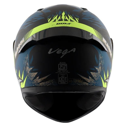 Vega Bolt Bunny Matt Black Blue Helmet Riders Junction 1
