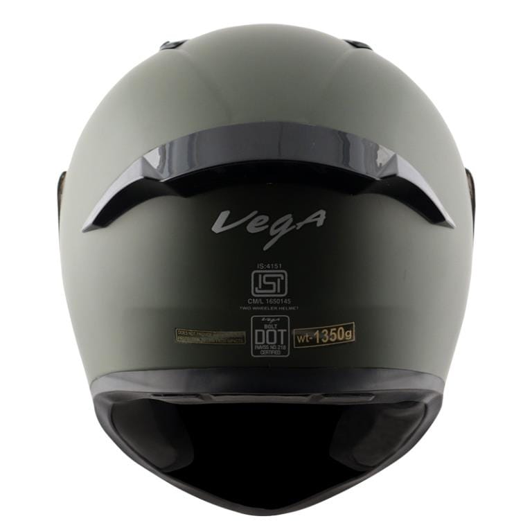 Vega Bolt Dull Battle Green Helmet Riders Junction 1