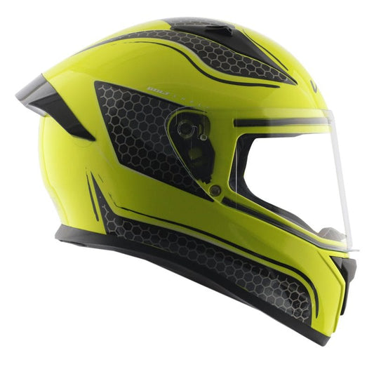 Vega Bolt Hyper Neon Yellow Black Helmet Riders Junction 2