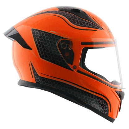 Vega Bolt Hyper Orange Black Helmet Riders Junction 3
