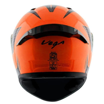 Vega Bolt Hyper Orange Black Helmet Riders Junction 4