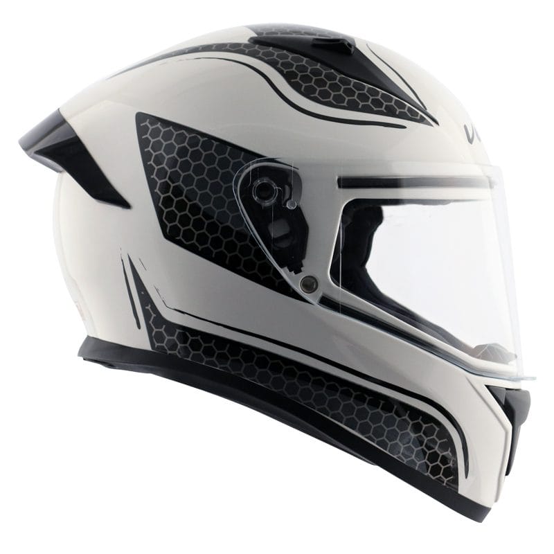 Vega Bolt Hyper White Black Helmet Riders Junction 2 1